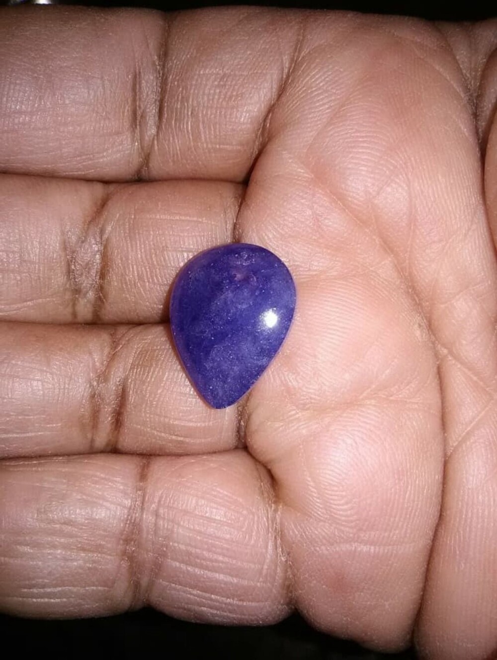 Natural 19ct Pear Deep Blue Kyanite